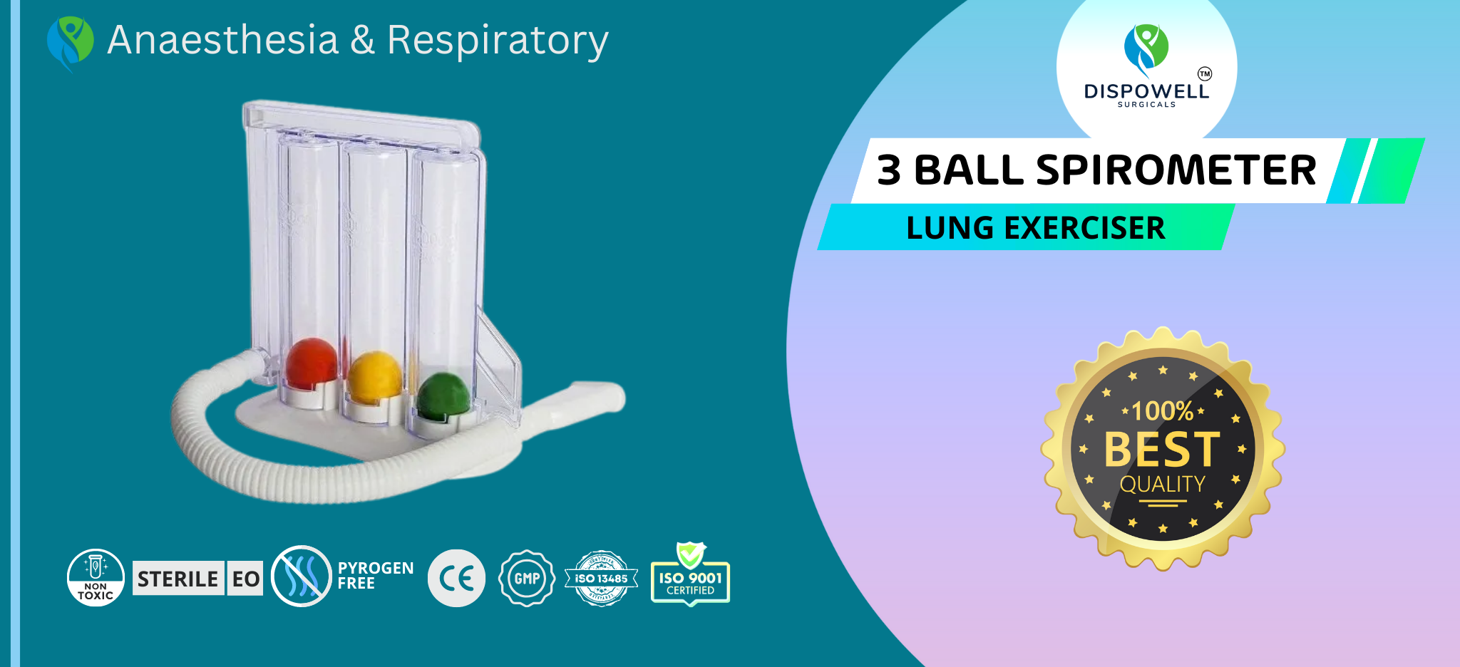 Lung Exerciser – 3 Ball Spirometer 